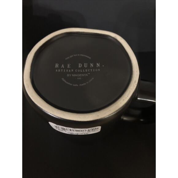 New Rae Dunn LAZY BONES Halloween Coffee Mug in black - Picture 3 of 3